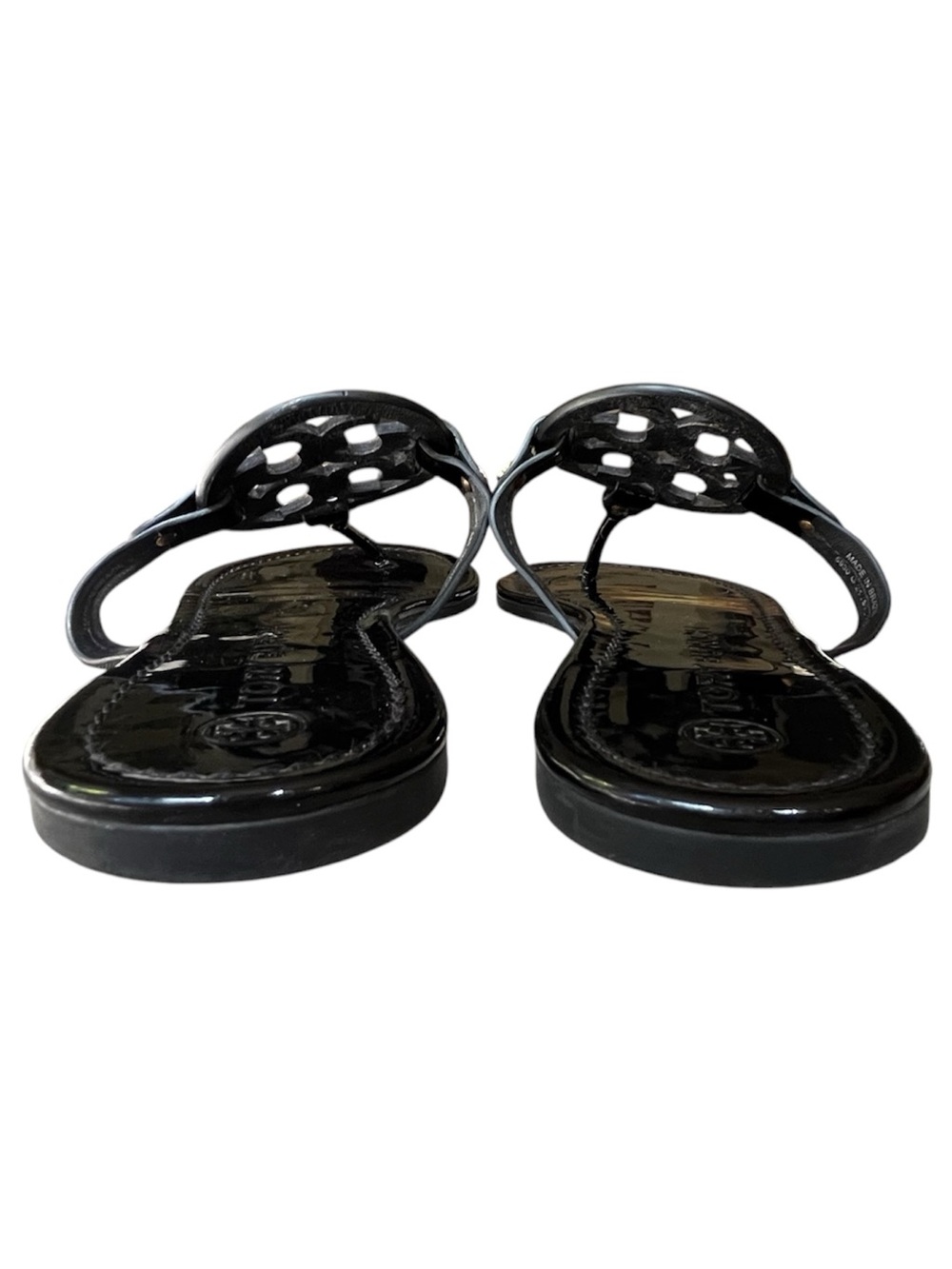 Tory Burch MILLER Black Patent Leather Sandal, sz 11 - Picture 12 of 15
